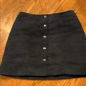 Suede button down skirt from gap
